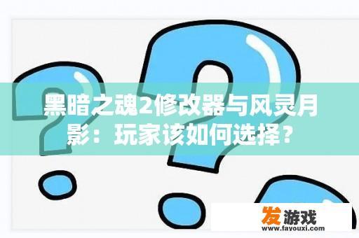 黑暗之魂2修改器与风灵月影：玩家该如何选择？