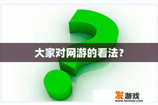 大家对网游的看法？