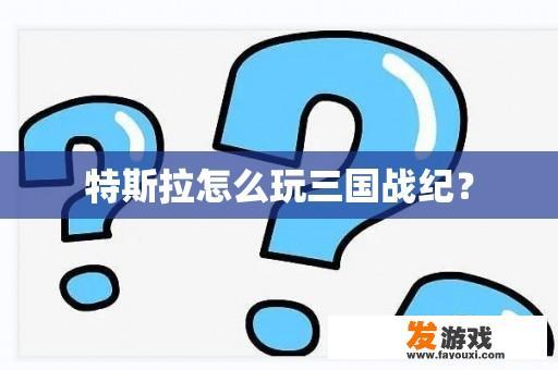 特斯拉怎么玩三国战纪？