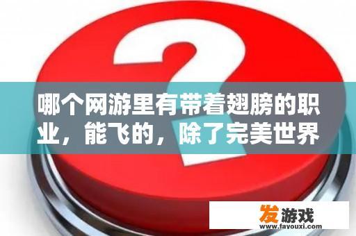 哪个网游里有带着翅膀的职业，能飞的，除了完美世界？