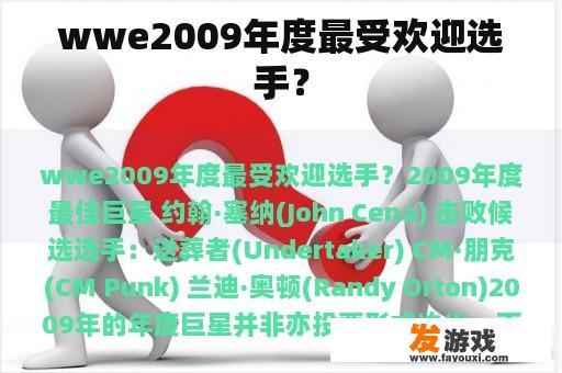 WWE 2009年度最受欢迎选手?