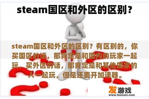 steam国区和外区的区别？