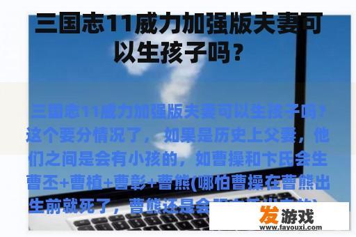 三国志11威力加强版夫妻可以生孩子吗？