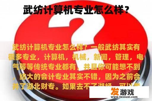 武纺计算机专业怎么样？