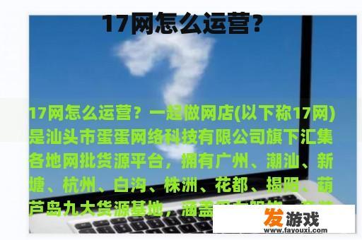 17网怎么运营？