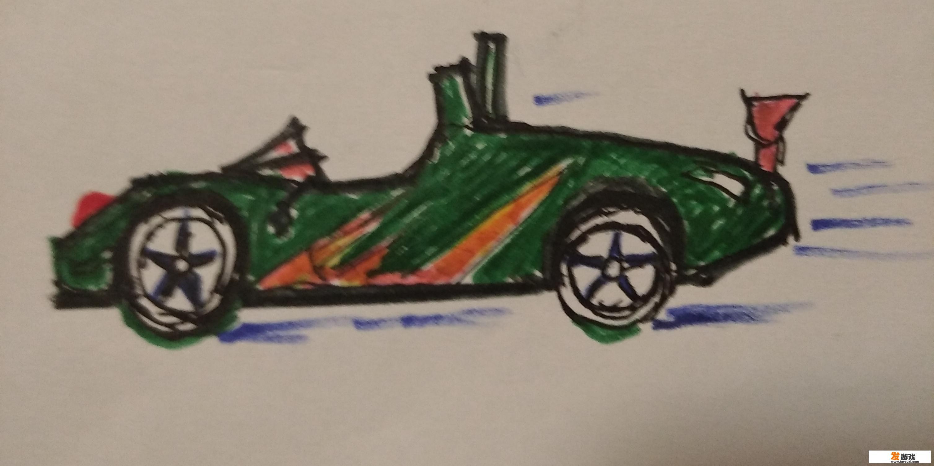 赛车儿童画？