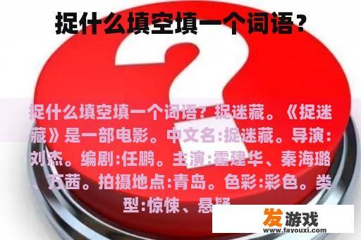 捉什么填空填一个词语？