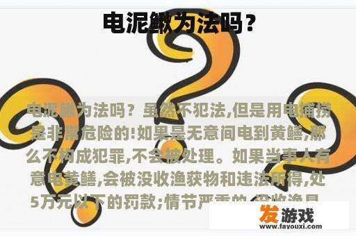 电泥鳅为法吗？