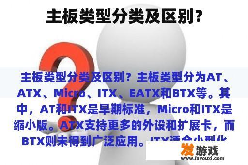 主板类型与特点 主板类型分类及区别