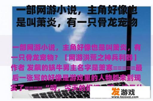 一部网游小说，主角好像也是叫萧炎，有一只骨龙宠物？