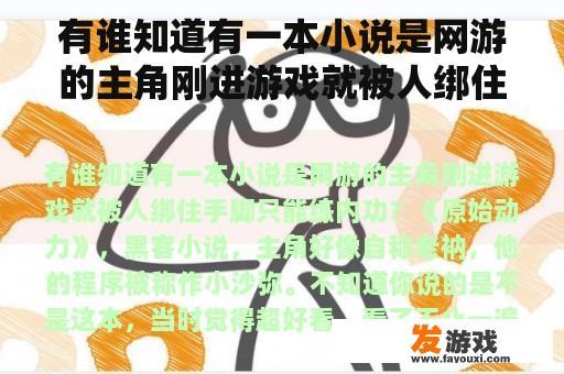 有谁知道有一本小说是网游的主角刚进游戏就被人绑住手脚只能练内功？