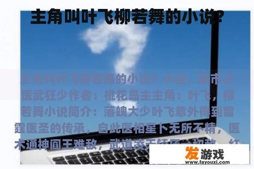 主角叫叶飞柳若舞的小说？