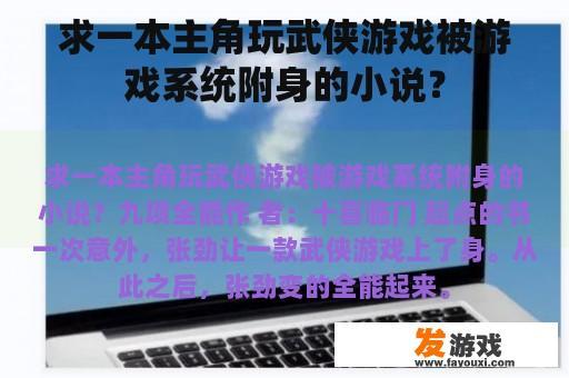 求一本主角玩武侠游戏被游戏系统附身的小说？