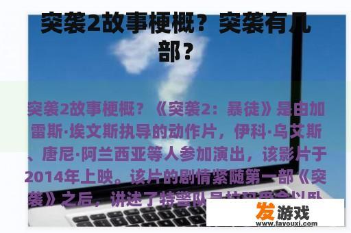 突袭2故事梗概？突袭有几部？
