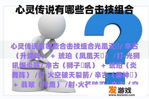 心灵传说有哪些合击技组合