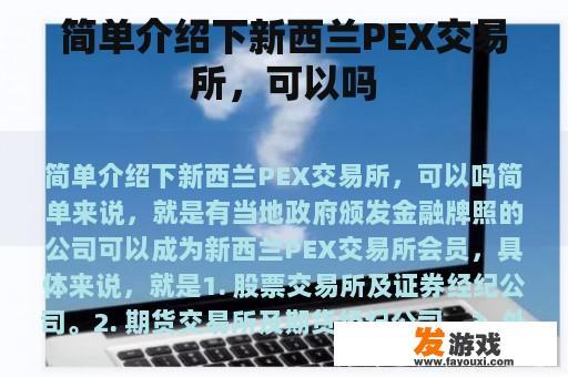简单介绍下新西兰PEX交易所，可以吗