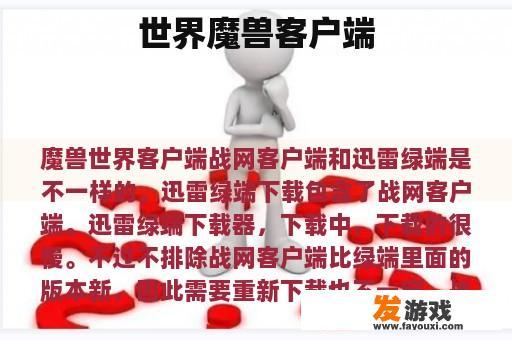 世界魔兽客户端