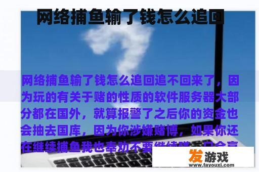 网络捕鱼输了钱怎么追回