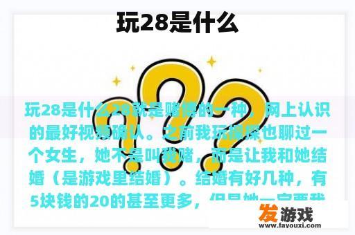 玩28是什么