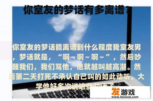 室友的梦话