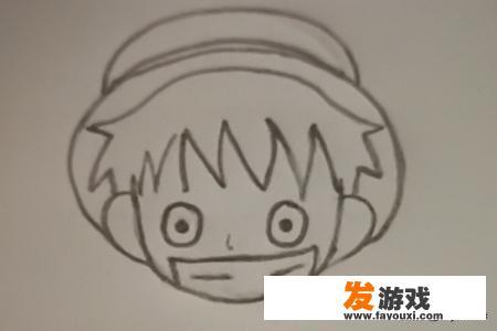 怎样画出海贼王路飞的简笔画？_手机网游海贼王简笔画女生