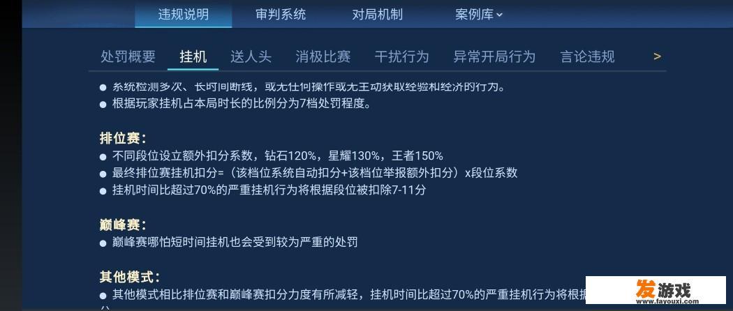 王者荣耀惩罚挂机是不是过轻