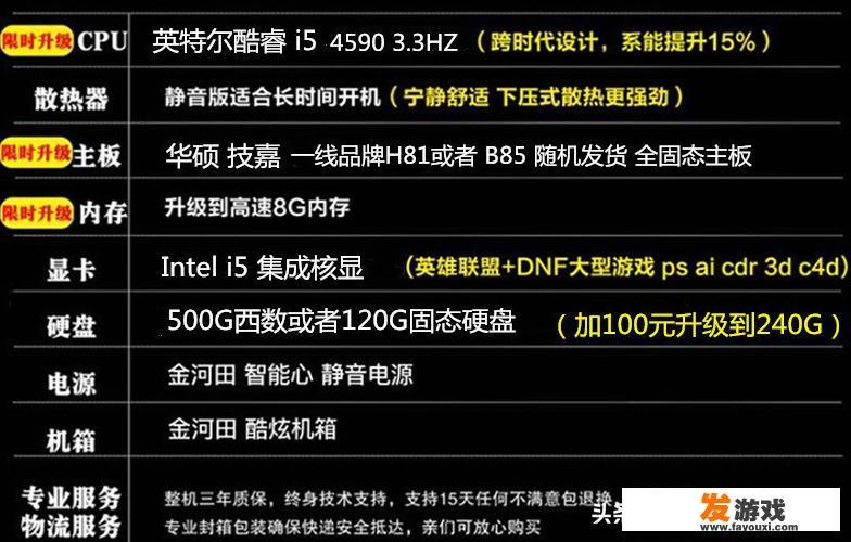1500元电脑主机配置