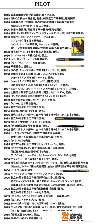 百乐公司的品牌故事？