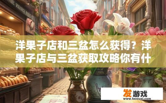 洋果子店和三盆怎么获得？洋果子店与三盆获取攻略你有什么疑问？