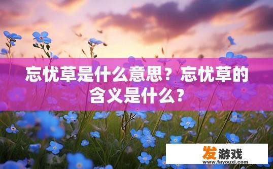 忘忧草是什么意思？忘忧草的含义是什么？